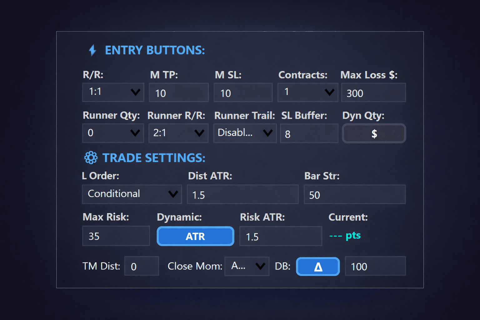 Trade Configurator indicator